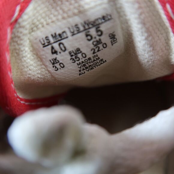 Vans Shoes Womens 5.5 Sneakers Authentic Lo Pro Skate Casual Red Canvas Lace Up - Picture 11 of 12